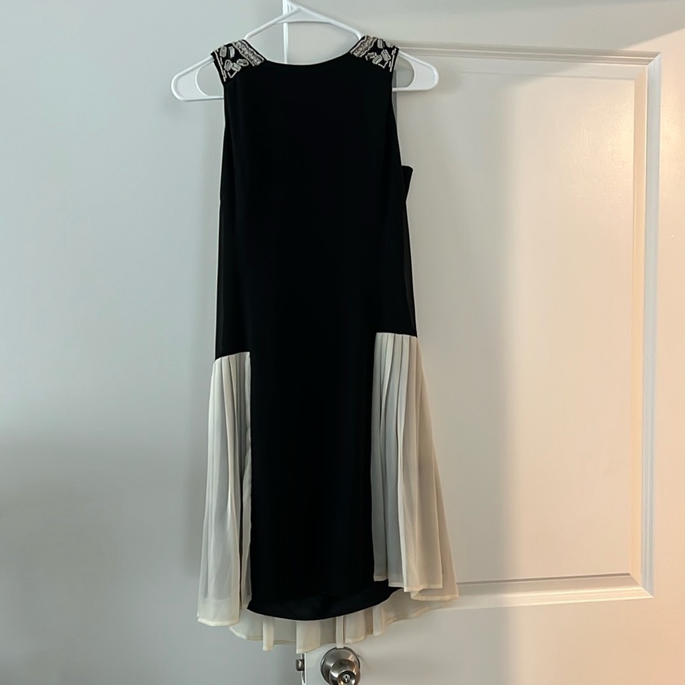 Jessica Simpson Black and Gray Embellished Fit and Flare Dress Size 2